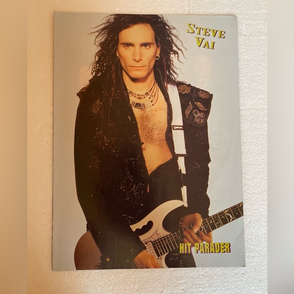 Steve Vai Hit Parader Magazine pinup - Picture 1 of 1
